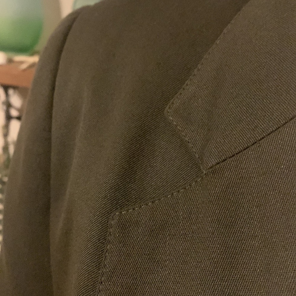 Vintage Susan Barry olive green blazer Size 8 - Picture 2 of 5